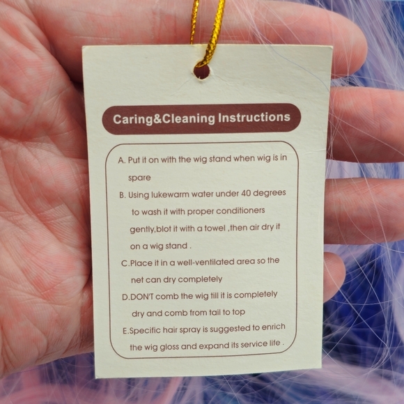 Tailor for Gorgeous You Pink & Purple Long Wavy Synthetic Wig - Picture 9 of 9